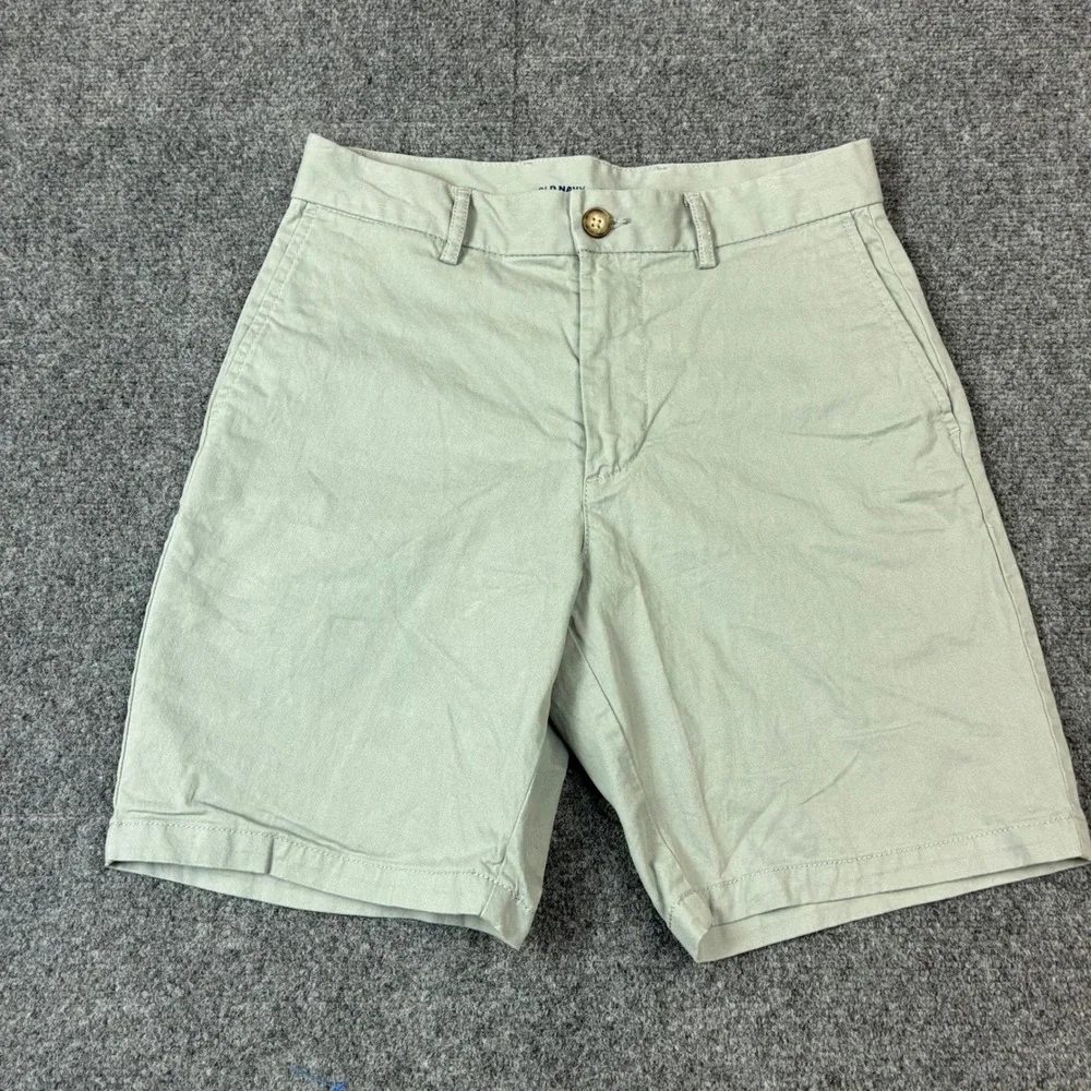 Old Navy Mens Slim Built-In Flex Chino Shorts Light Sage Green Size 30
